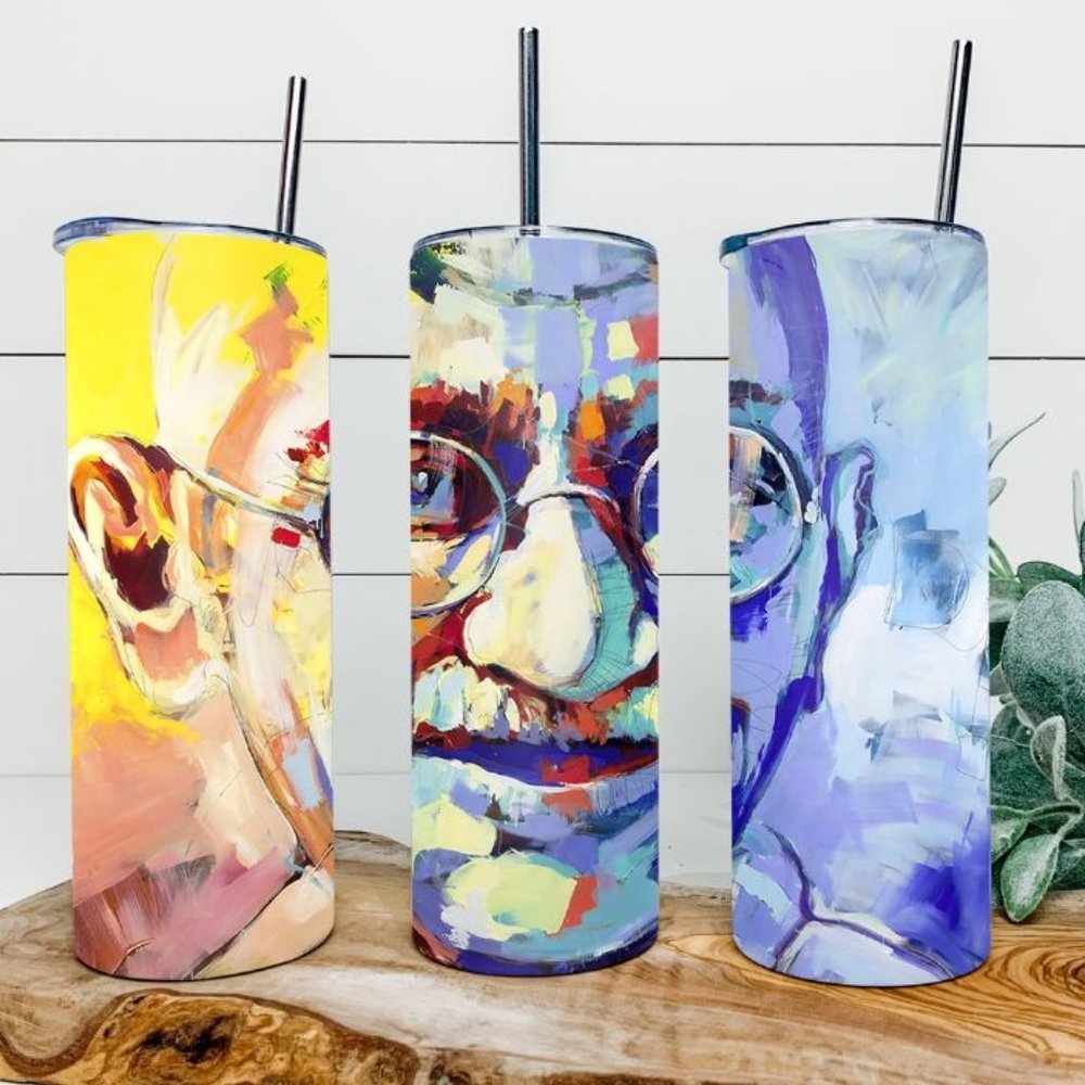 Custom 20oz Mahatma Gandhi tumbler!